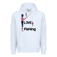 White I love fishing Premium Hoodie - Bettercallsaul