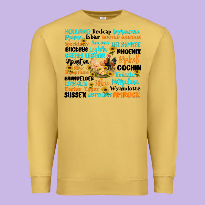 Chicken Typography Premium Sweatshirt Designed By Artiststas