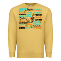 Antique Gold chicken typography Premium Sweatshirt - Artiststas