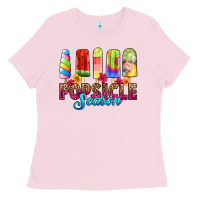 Bubblegum Pink popsicle season Ladies Tee - RanaPortraitStore