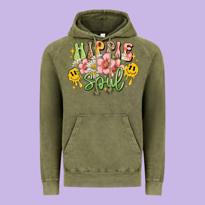 Hippie Soul Vintage Hoodie Designed By Jahusdesignshop