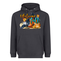 Smoke Welcome Fall With Crow Heavyweight Hoodie - LillyAllenDesigns