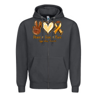 Smoke Peace love cure Appendix Cancer Zipper Hoodie - NancyCooperArtShop