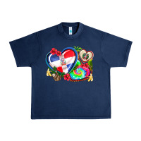 Navy western leopard  dominican republic  hearts Urban Heavy Tee - AdoDesignShop