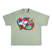 Oil Green western leopard  dominican republic  hearts Urban Heavy Tee - AdoDesignShop
