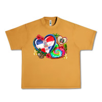 Peanut Butter western leopard  dominican republic  hearts Urban Heavy Tee - AdoDesignShop