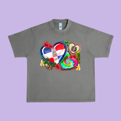 Western Leopard  Dominican Republic  Hearts Urban Heavy Tee Designed By Adodesignshop