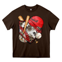 Chocolate Brown baseball home plate Heavy Core Tee - Zillion Design Studio