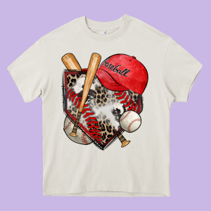 Baseball Home Plate Heavy Core Tee Designed By Zillion Design Studio