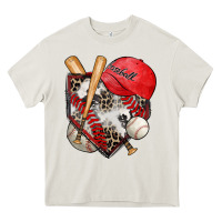 Cream baseball home plate Heavy Core Tee - Zillion Design Studio