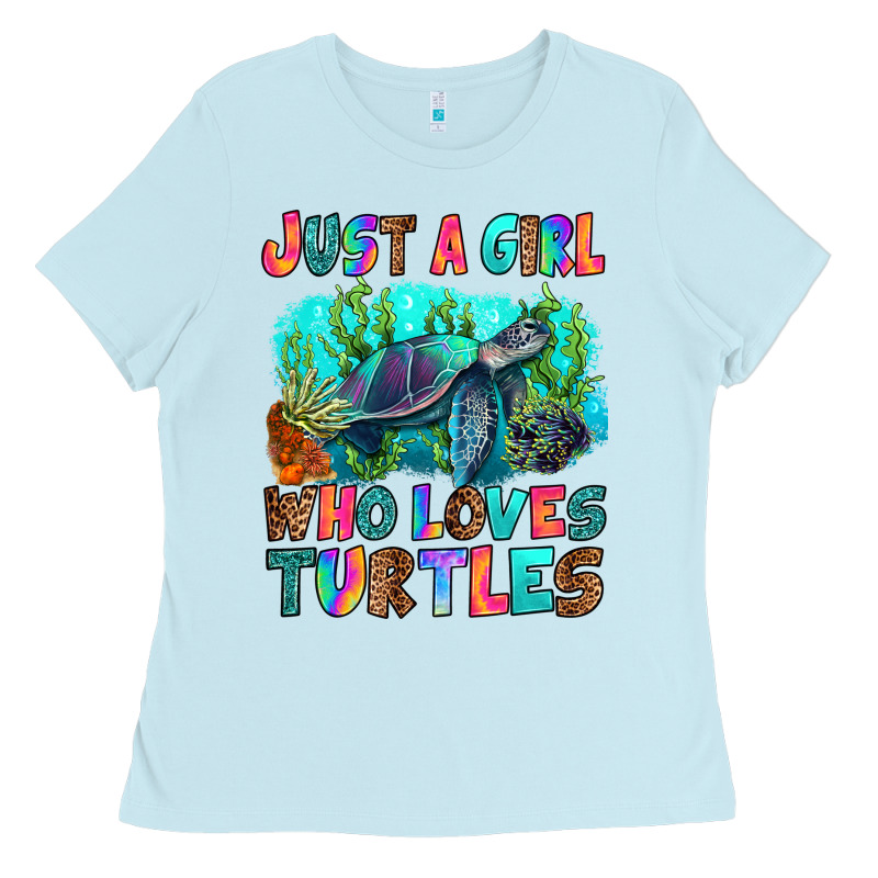 Just A Girl Who Loves Turtles Ladies Tee by RanaPortraitStore | Teevron