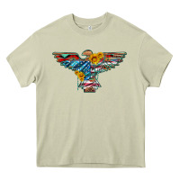 Mossy thunderbird with usa flag and sunflowers Heavy Core Tee - Artiststas