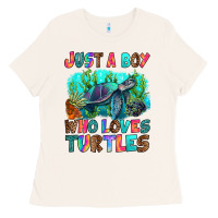 Bone just a boy who loves turtles Ladies Tee - RanaPortraitStore