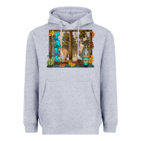 Heather Grey White Tailed Buck Fall Heavyweight Hoodie - LillyAllenDesigns
