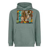 Sage White Tailed Buck Fall Heavyweight Hoodie - LillyAllenDesigns