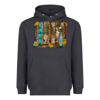 Smoke White Tailed Buck Fall Heavyweight Hoodie - LillyAllenDesigns