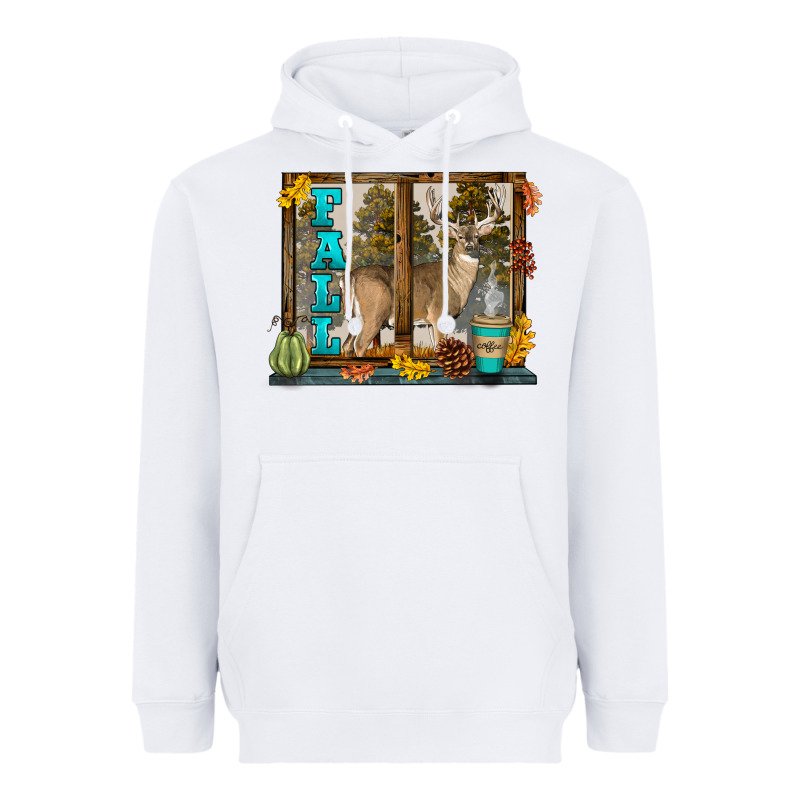 White Tailed Buck Fall Heavyweight Hoodie by LillyAllenDesigns | Teevron