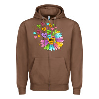 Chestnut sunflower love hugs Zipper Hoodie - MaliasSmallBusiness