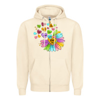 Sandshell sunflower love hugs Zipper Hoodie - MaliasSmallBusiness