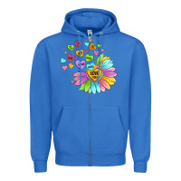 True Royal sunflower love hugs Zipper Hoodie - MaliasSmallBusiness