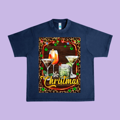 Cocktail Set For Christmas Urban Heavy Tee Designed By Adodesignshop