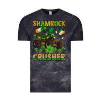 Cloud Black shamrocks crusher monster truck with shamrocks Vintage Tee - AdoDesignShop