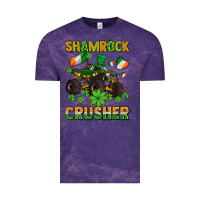 Cloud Purple shamrocks crusher monster truck with shamrocks Vintage Tee - AdoDesignShop