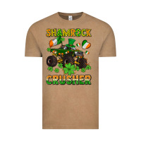 Vintage Coffee shamrocks crusher monster truck with shamrocks Vintage Tee - AdoDesignShop