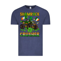 Vintage Denim shamrocks crusher monster truck with shamrocks Vintage Tee - AdoDesignShop