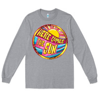 Heather Grey Here comes the sun Long Sleeve Tee - NancyCooperArtShop