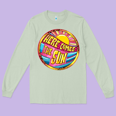 Here Comes The Sun Long Sleeve Tee Designed By Nancycooperartshop
