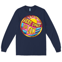 Navy Here comes the sun Long Sleeve Tee - NancyCooperArtShop