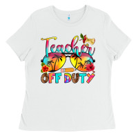 White teacher off duty Ladies Tee - RanaPortraitStore