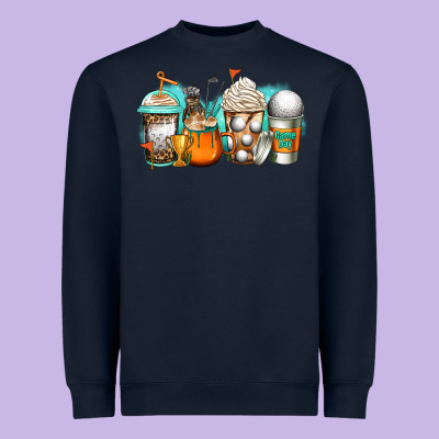 Golf Coffee Cups Heavyweight Sweatshirt Designed By Jasminsmagicworld