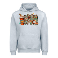 Heather Grey my blood type is pumpkin spice Urban Hoodie - CowGirlArtShop