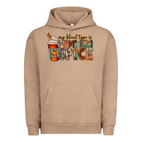 Pigment Burro my blood type is pumpkin spice Urban Hoodie - CowGirlArtShop