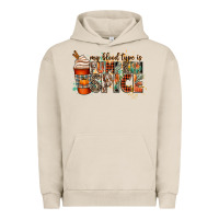 Pigment French Oak my blood type is pumpkin spice Urban Hoodie - CowGirlArtShop