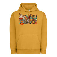 Pigment Peanut Butter my blood type is pumpkin spice Urban Hoodie - CowGirlArtShop