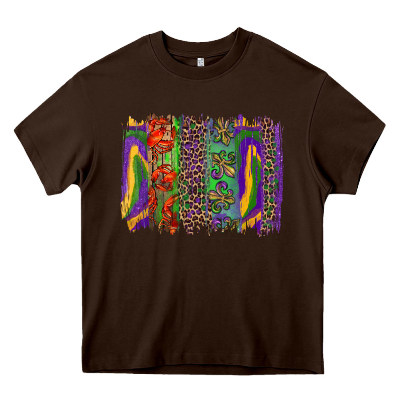 Mardi Gras Brushstrokes Heavy Core Tee by RanaPortraitStore | Teevron