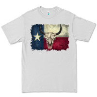 Dove Grey distressed tesas flag Premium Tee - BarkalooDesign