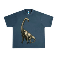 Midnight Navy brachiosaurus Urban Heavy Tee - Artiststas