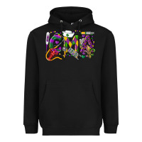 Black CMA Certified Medical Assistant Mardi Gras Heavyweight Hoodie - LillyAllenDesigns