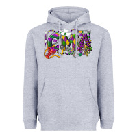 Heather Grey CMA Certified Medical Assistant Mardi Gras Heavyweight Hoodie - LillyAllenDesigns