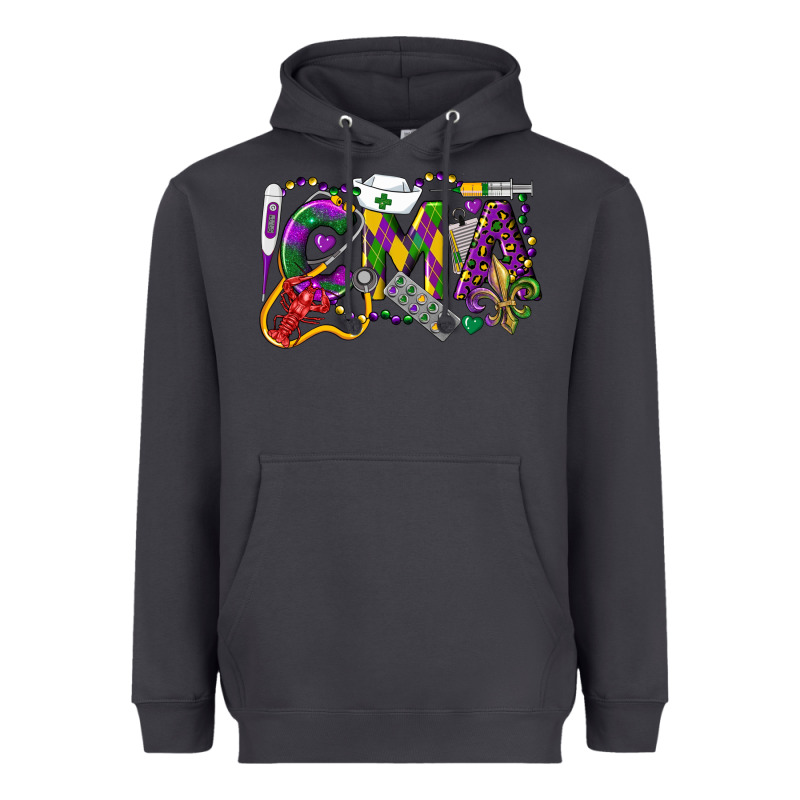 Cma Certified Medical Assistant Mardi Gras Heavyweight Hoodie by LillyAllenDesigns | Teevron