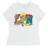 White lpn summer Ladies Tee - RanaPortraitStore