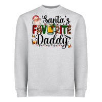Heather Grey santa's favorite daddy Heavyweight Sweatshirt - AdoDesignShop