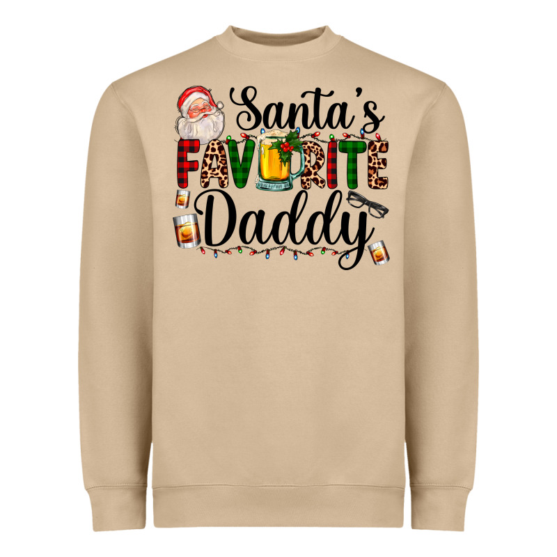 Santa's Favorite Daddy Heavyweight Sweatshirt by AdoDesignShop | Teevron