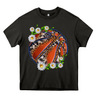 Asphalt basketball with patterns and daisies Heavy Core Tee - texasbilliewilder