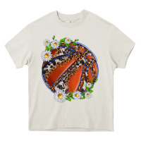Cream basketball with patterns and daisies Heavy Core Tee - texasbilliewilder