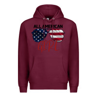 Burgundy All American Girl Premium Hoodie - Bettercallsaul